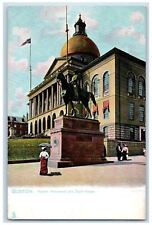 c1905 Hooker Monument and State House Boston MA Oilette Tuck Art Postcard picture