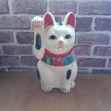 Japanese tradition vintage Maneki-neko beckoning cat antique cat from japan picture