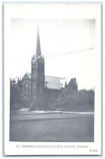 c1940's St. Lawrence Catholic Church Muncie Indiana IN Gloss Tone Postcard picture