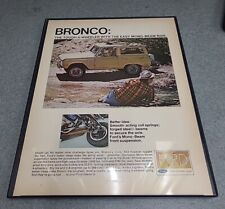 Ford Bronco  1968 Print Ad Framed 8.5x11 Wall Art  picture