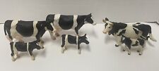 Vintage Schleich & Safari Ltd , Holstein Black/ White Cow & Calf-  Lot of 6 picture