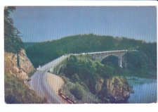 Postcard WA Puget Sound Washington Deception Pass Bridge A21 picture