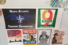 Anti NATO WWIII Stickers (6) LOT MILITARY INDUSTRIAL COMPLEX  picture