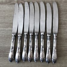 Vintage Russian USSR Melchior Silver Plated Knives Set 8 pcs 9” picture