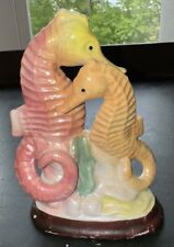 Vintage Ceramic Seahorse Figurine 6” Tall picture