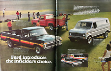 Vintage 1977 Ford pickup F-150 van Original Color Ad A481 picture