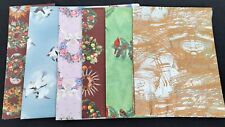 6 pcs - Misc Wrapping Paper - Partial (Wreaths/Penguins/Wreaths/Birthday) - LOT picture