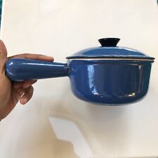 Vintage Le Creuset France  # 14 Saucepan and LID used blue picture
