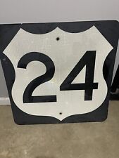 Authentic Vintage Retired Road Sign 24”X24” picture