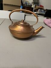 BEAUTIFUL Vintage GREGORIAN Hammered Solid Copper TEAPOT USA Tea Pot Copperware picture