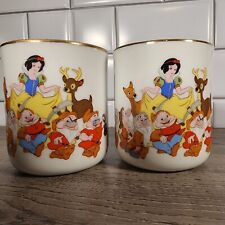 Vtg Snow White and Seven Dwarfs Mug Cup Walt Disney Productions Japan Lot Of 2 picture