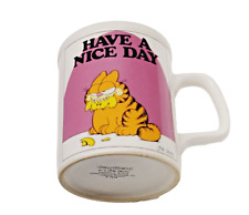 Garfield 70s 1978 Have A Nice Day Coffee Mug Jim Davis Vintage Ceramic Cup picture