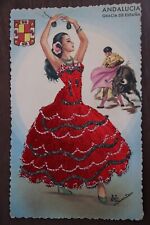 Rare Puerto Rico string art Chain Letter postcard - 1966 Andalusia, Spain picture
