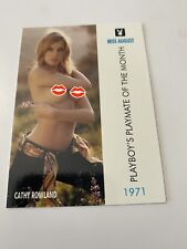 1996 Playboy Centerfold Collector Card August 1971 #54 Cathy Rowland picture