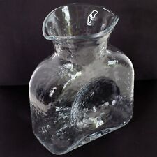 Blenko MCM Double Spout Pitcher Carafe Decanter #384 Hammered Texture 8