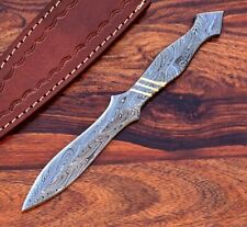 V42 WW2 US Military Combat  Dagger Crusher Knife Double Edged Damascus Blade picture