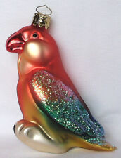 Vintage Blown Glass Macaw Parrot Christmas Tree Ornament w/Orig. Box Germany EXC picture