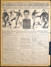 1913 Detroit Sports Page - Next on Football Card Annual Yale vs. Harvard Game picture