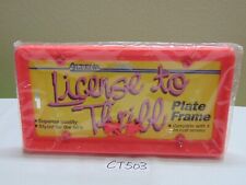 Vintage Hot Pink 1990's Styled License Plate Frame Palm Trees 1989 NOS Car Show picture