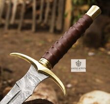 Hand forged Damascus Steel Viking Sword Battle Ready Sword Medieval Sword,Sheath picture