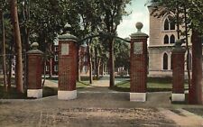 Postcard ME Brunswick Gates of 78 Bowdoin College Posted 1909 Vintage PC H6781 picture