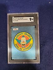2002 Topps Simpsons #6 Krusty Seal Of Approval Sticker Foil Graded 9 picture