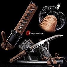 20''Sharp Tanto Sword T10 Clay Tempered Japanese Samurai Mini Katana Short Knife picture