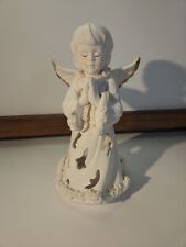 Vintage 1950's Tea Light Speggetti Hair Angel Porcelian Figurine picture