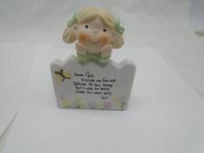 Enesco DEAR GOD KIDS FIGURINE Excuse Me for Not Talking to You Today 1982 picture