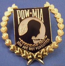 WHOLESALE LOT 12 POW MIA GOLD ENAMELED LAPEL HAT PINS military vietnam veteran  picture