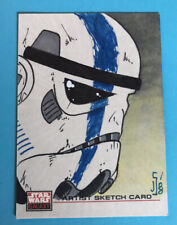 2008 Topps Star Wars Galaxy Stormtrooper Original Sketch Art Card Signed 1/1 One picture