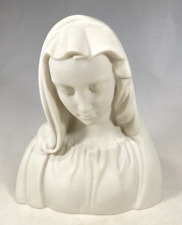 Vintage BOEHM White Porcelain Bisque Holy Virgin Mary Mother Bust Figure 6.5” picture