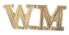 WM Worthy Master Letters Orange Order Gilt Plated Letters for Collarette picture