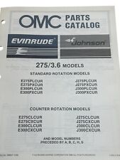 Vintage 1986 OMC Johnson Evinrude Parts Catalog 275/3.6 Models ￼Nautical picture