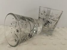 Pair MCM vintage shot glasses black and  white party theme picture