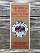 Vintage 1981-1982 The Official Alabama Highway ￼Map picture