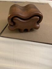Vintage Fred & Marilyn Buss French Walnut Wood Puzzle Box picture