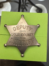 Obsolete Early to mid 1900s OGLE COUNTY Deputy SHERIFF Badge BEAUTIFUL CONDITION picture