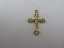Vintage Cross Pendant Clear Jewel Accents Christian Jewelry picture
