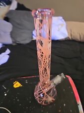 9mmHeavy Thick Glass Water Pipe Bong Beaker “18” Inch. picture