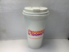 Dunkin Donuts White Plastic Tumbler Coffee Cup Collectible RARE 6