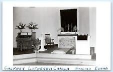 RPPC  GOODING, Idaho ID ~ Interior CALVARY LUTHERAN CHURCH 1940s Postcard picture