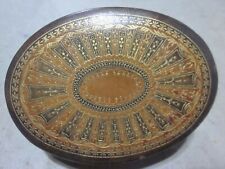 Antique Fine Gold Tooled Leather Jewelry Presentation Vanity Trinket Box FINEST picture