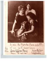 3 Helen Keller Early Reprint Photos 1916 1920 Christmas Marsh's Gerhard Sisters picture