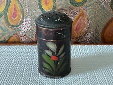 Antique Primitive Hand Painted Decorative Tole Tinware Sugar Salt Shaker picture