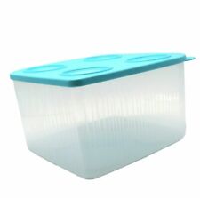 NEW TUPPERWARE fresh N Cool 22 cup HuGE food storage container sheer teal FrEeSh picture