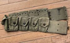 Pre WWI US Army Philippine Insurrection Model 1903 Green Ammo Belt Eagle Snap picture