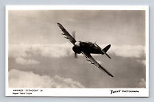 RPPC RAF Hawker Typhoon 1A Fighter Bomber FLIGHT Photograph Postcard picture