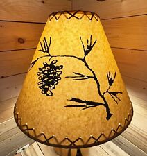 Rustic Pine Cone Scene Lamp Shade - 18
