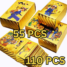 Pokemon Gold Foil Cards Pack of 55PCS/110PCS/165PCS TCG Deck Gold Foil Read desc picture